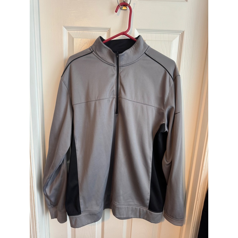 Nike Golf Tour Performance Therma Fit 1/4 Zip Pullover Gray Black Men's XL